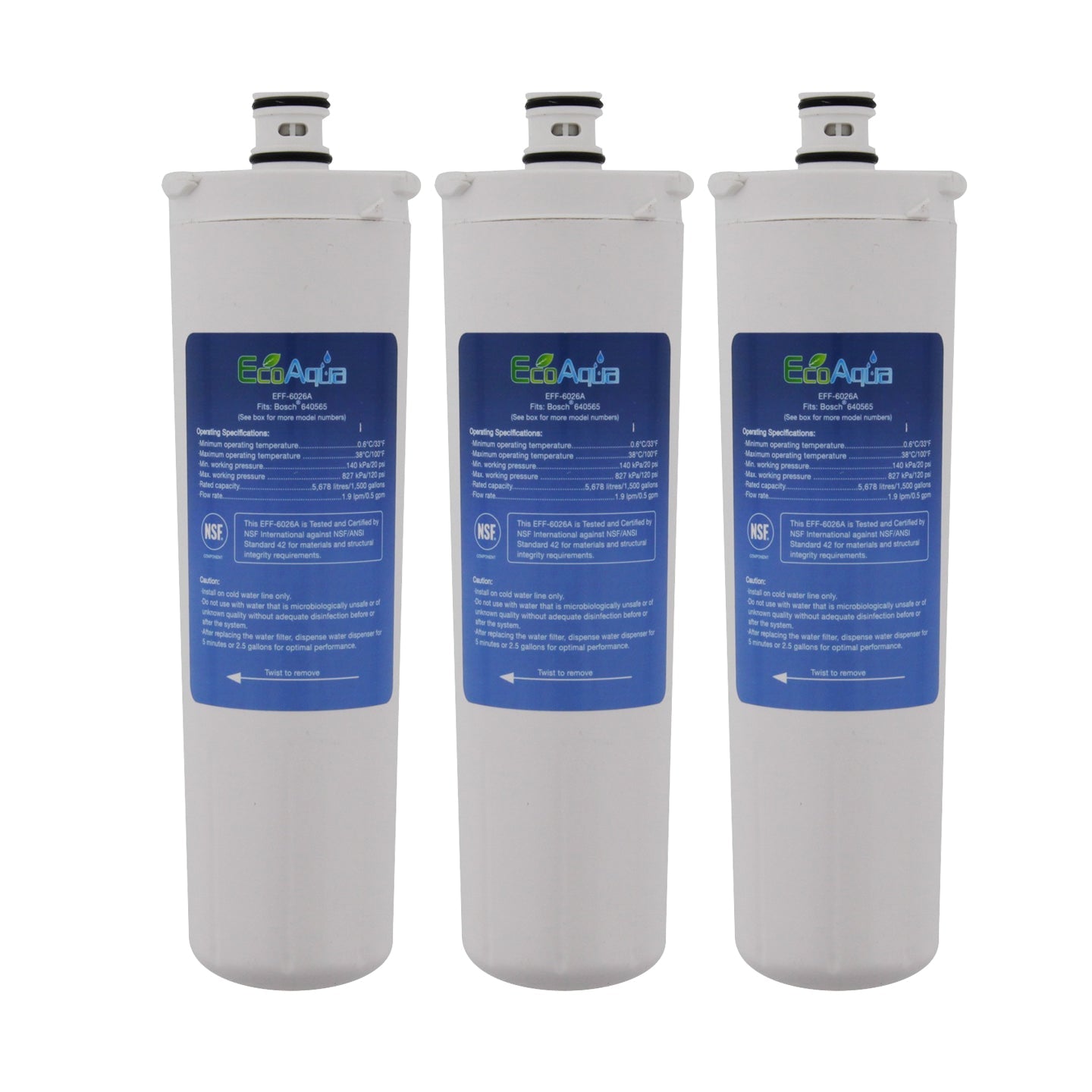 Bosch CS-52 Comparable Refrigerator Filter by EcoAqua (EFF-6026A)