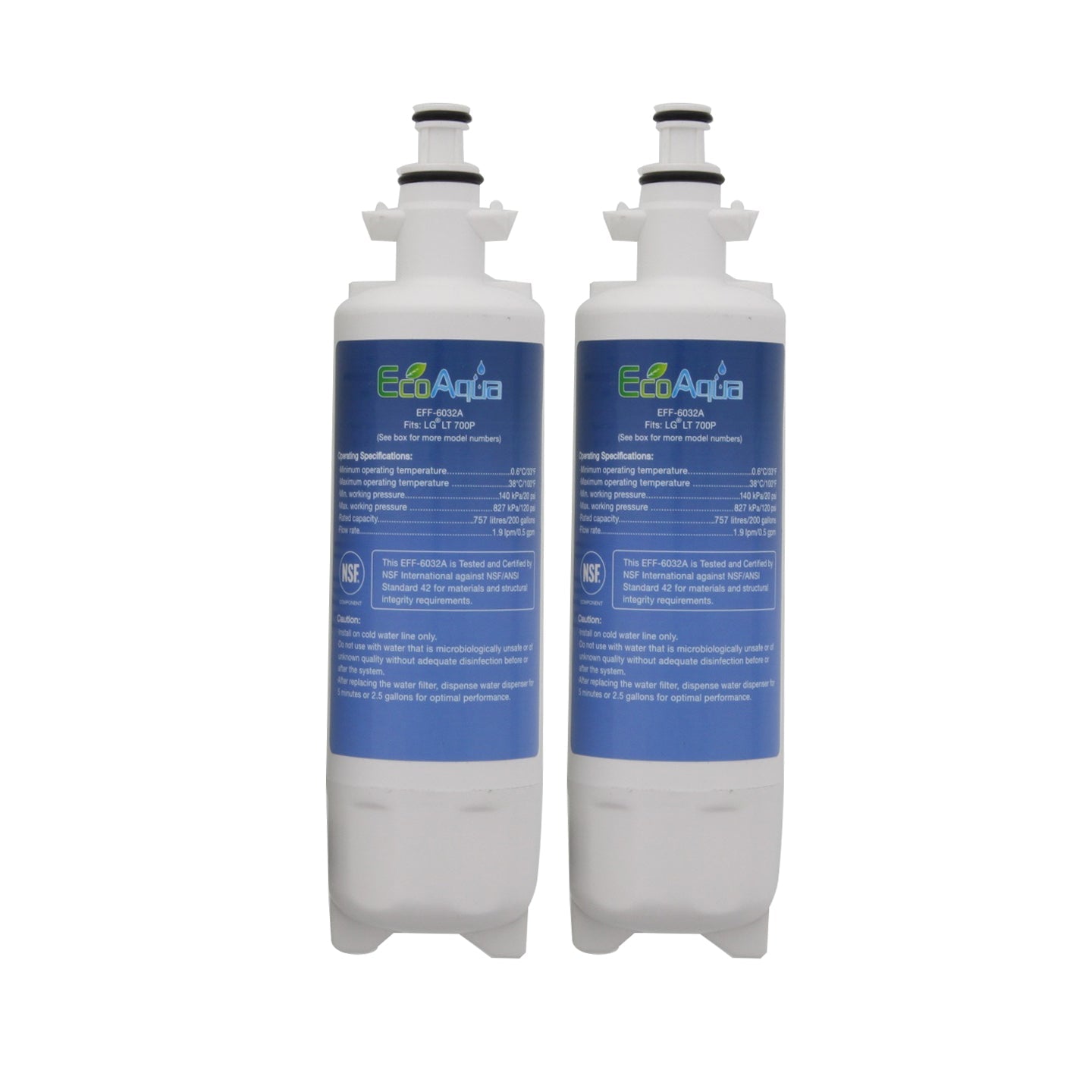 LG LT700P Comparable Refrigerator Filter by EcoAqua (EFF-6032A)