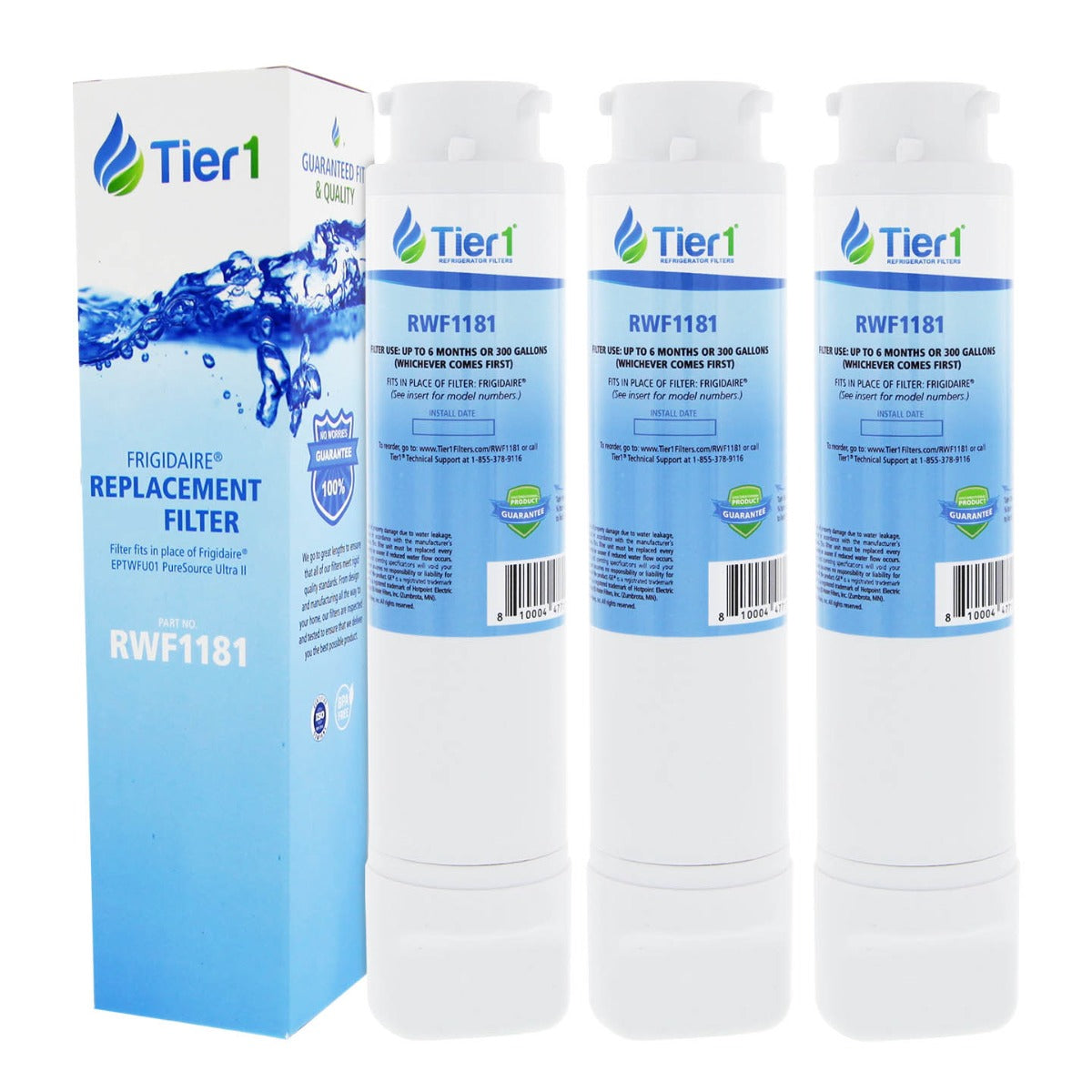 Frigidaire EPTWFU01 PureSource Ultra II Refrigerator Water Filter Comparable by Tier1