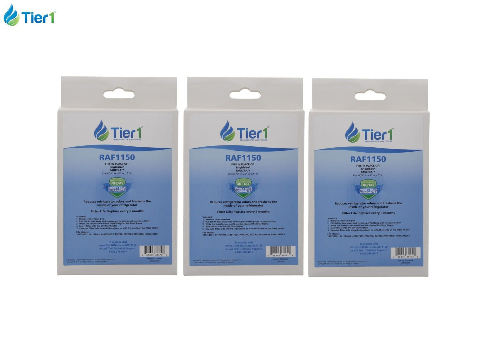 Paultra Frigidaire and EAFCBF Electrolux Comparable Refrigerator Air Filter by Tier1