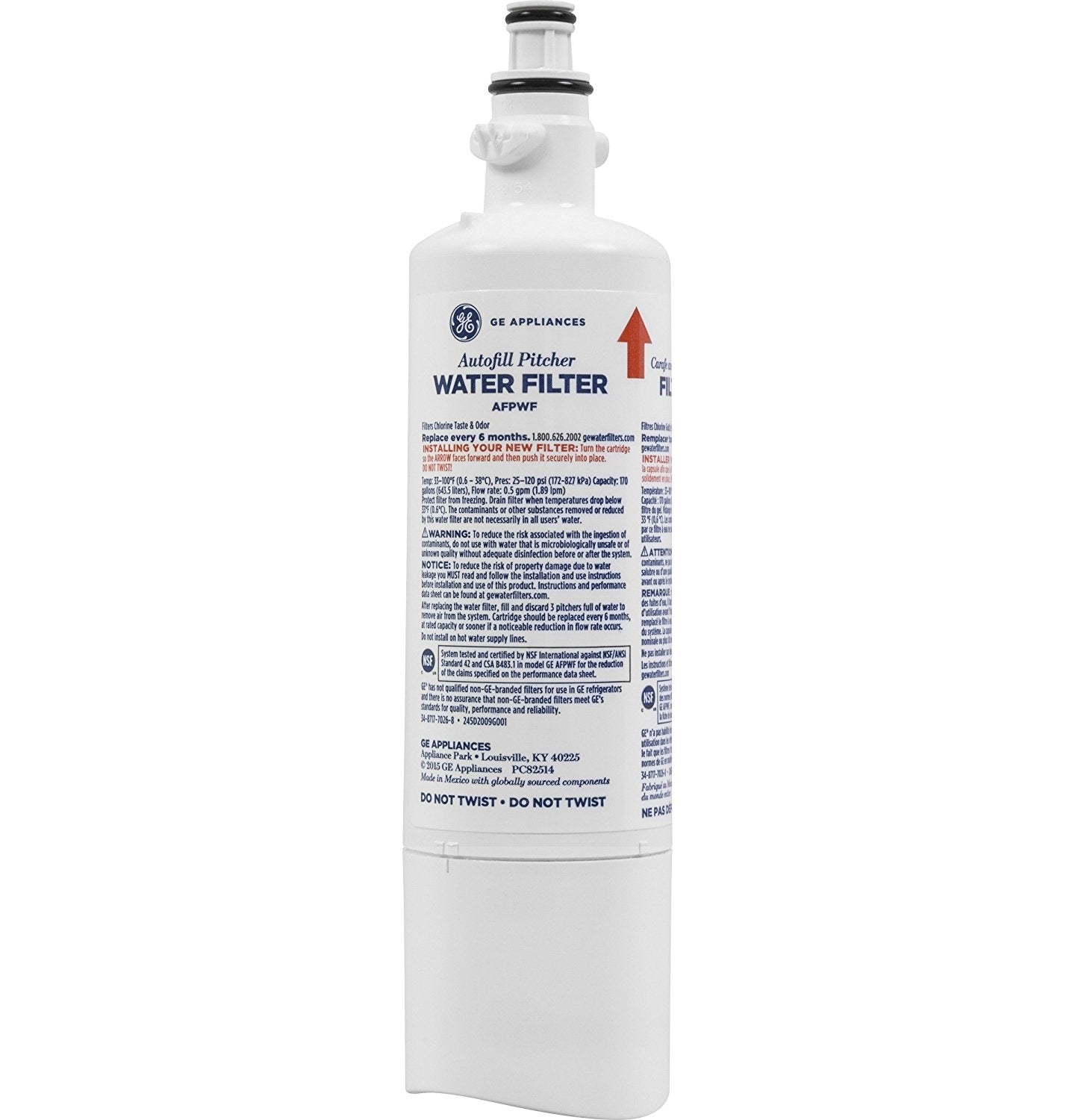 GE AFPWF Auto Fill Pitcher Water Filter Cartridge