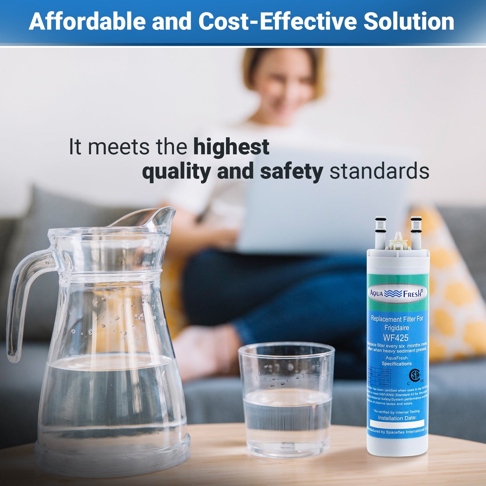 WF3CB Comparable Aqua-Fresh WF425 Refrigerator Water Filter