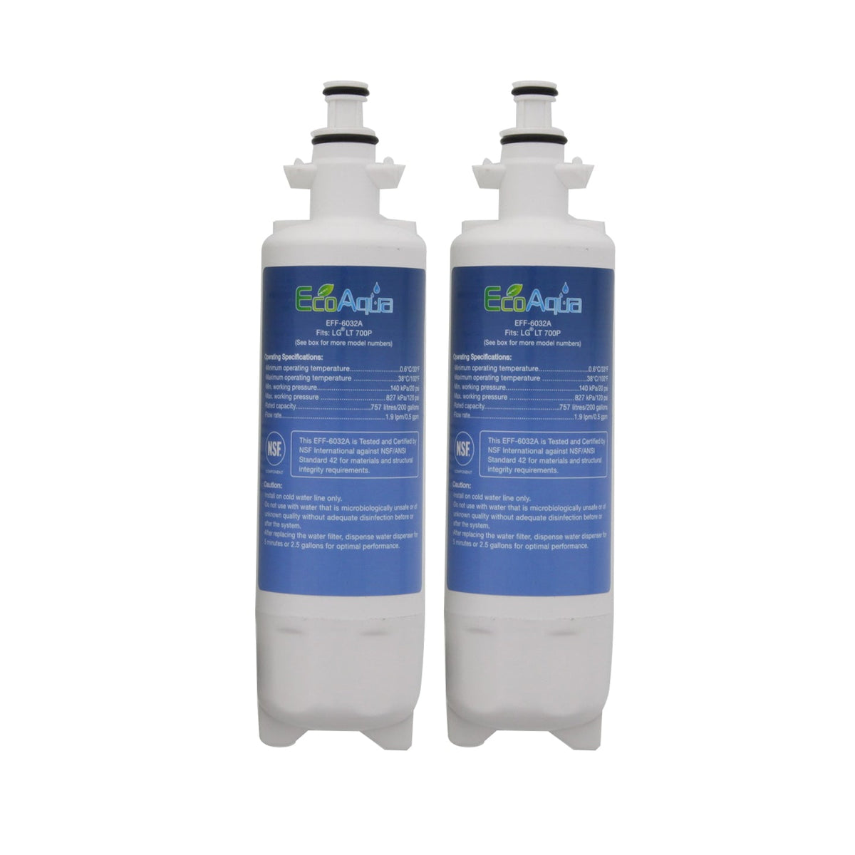 LG LT700P Comparable Refrigerator Filter by EcoAqua (EFF-6032A)