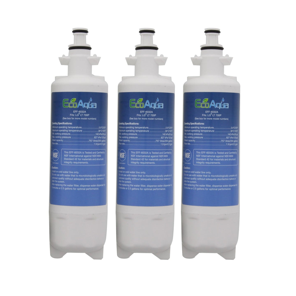 LG LT700P Comparable Refrigerator Filter by EcoAqua (EFF-6032A)