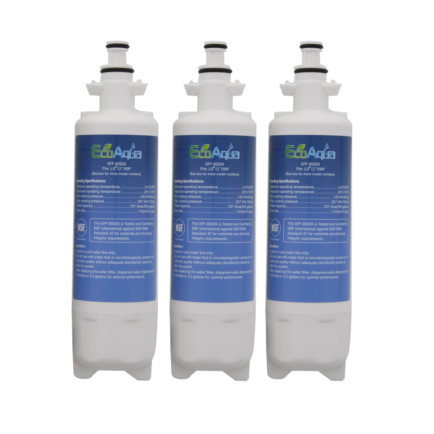 LG LT700P Comparable Refrigerator Filter by EcoAqua (EFF-6032A)