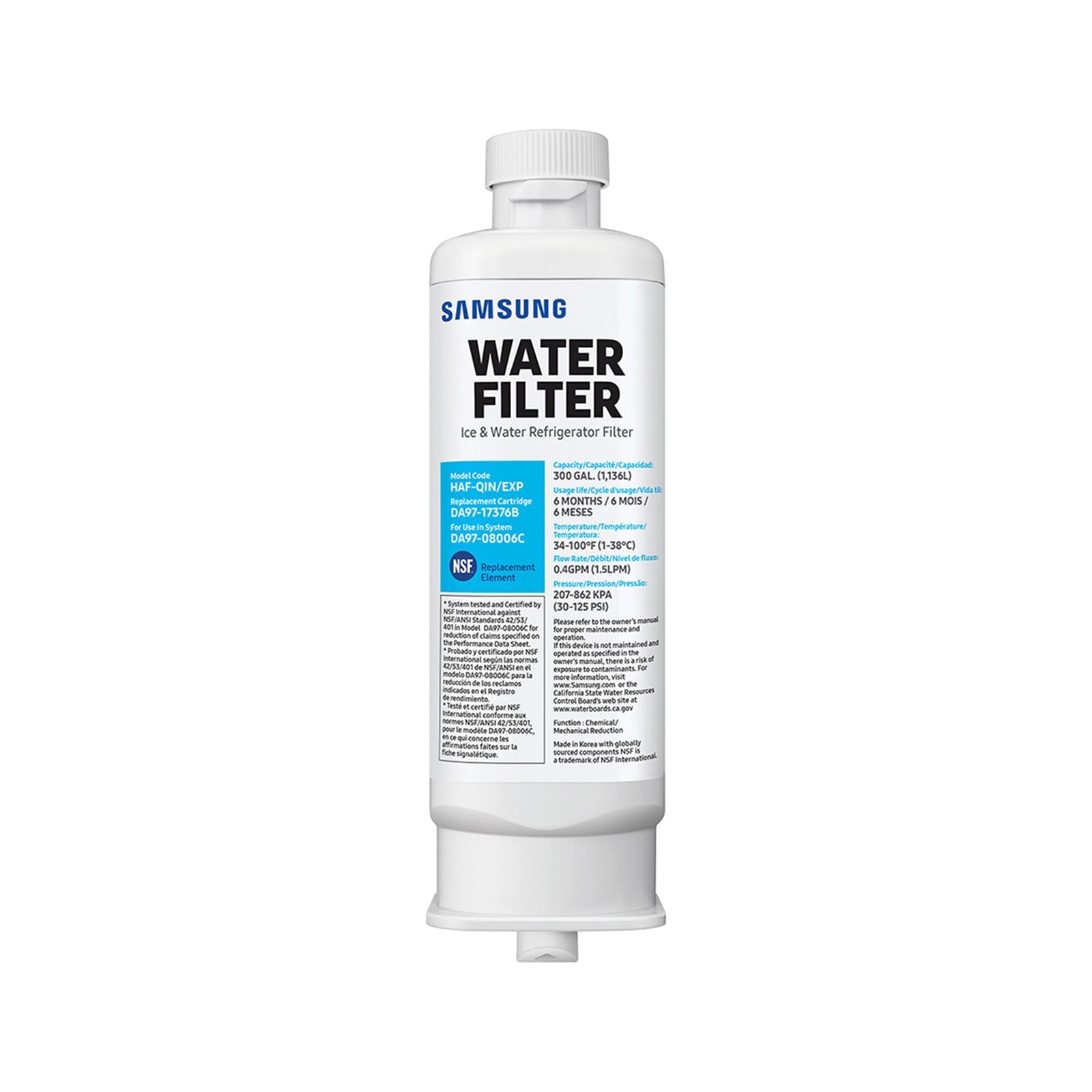DA97-17376B/HAF-QIN Samsung Refrigerator Water Filter