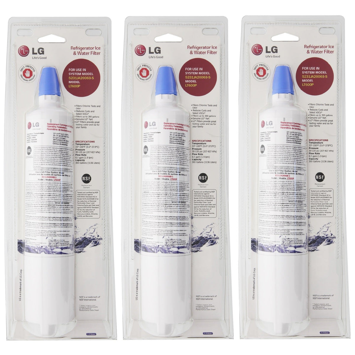 5231JA2006B / LT600P LG Refrigerator Water Filter