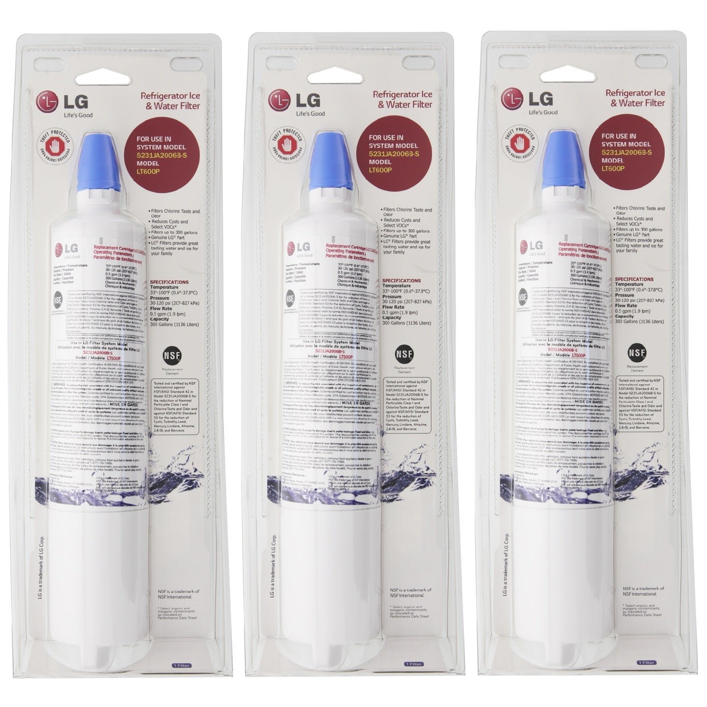 5231JA2006B / LT600P LG Refrigerator Water Filter