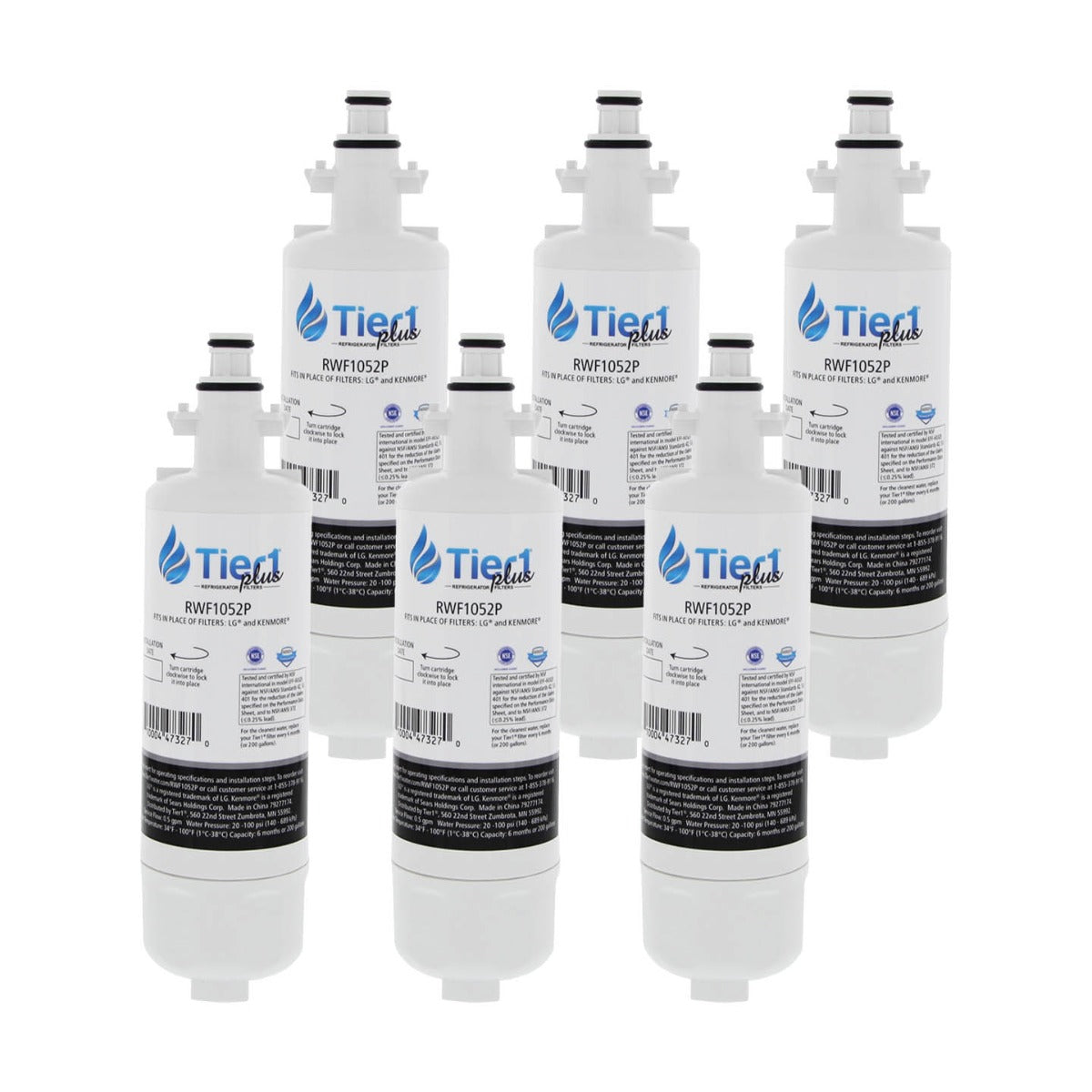 LT700P LG Comparable Lead and Mercury Reducing Refrigerator Water Filter By Tier1 Plus