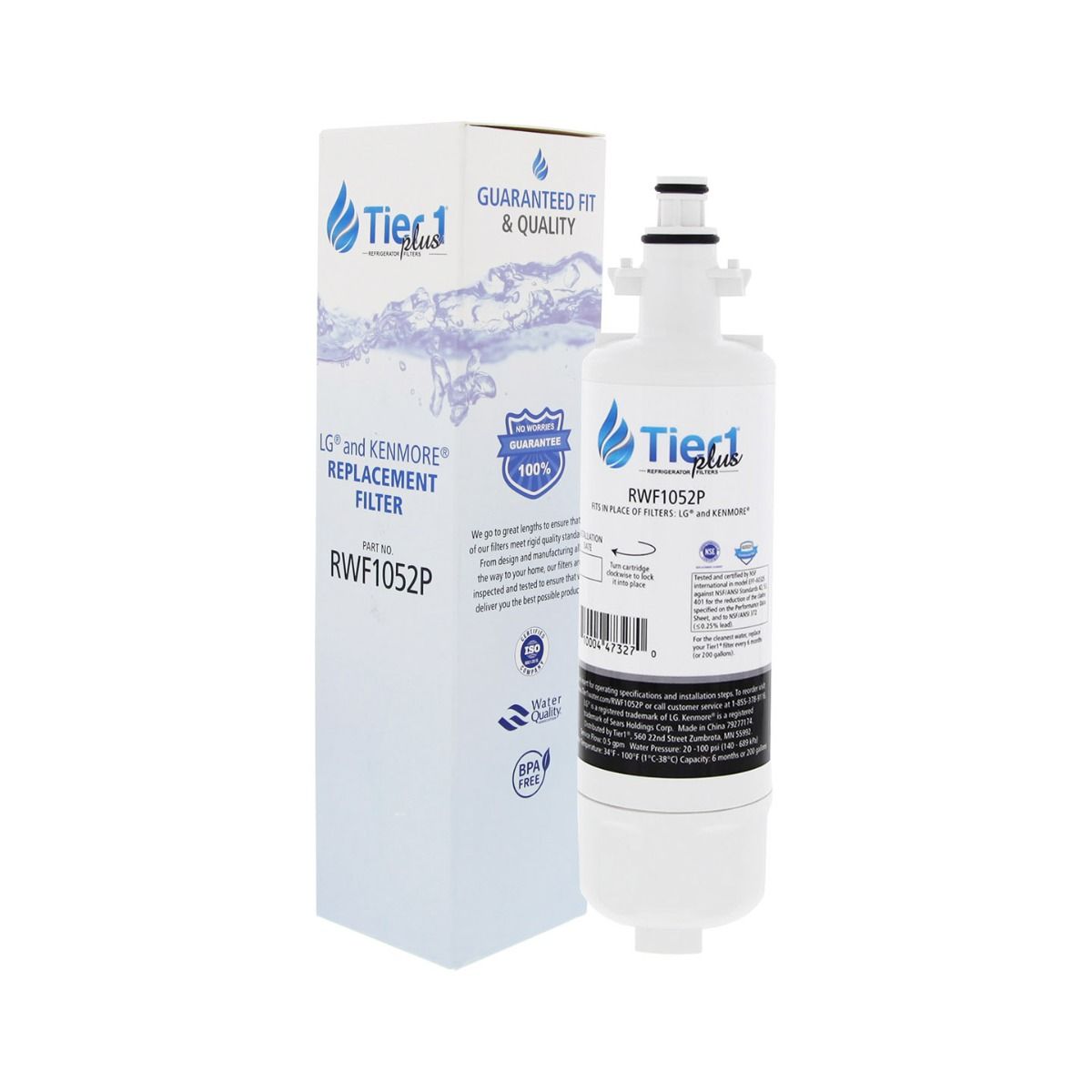 LT700P LG Comparable Lead and Mercury Reducing Refrigerator Water Filter By Tier1 Plus