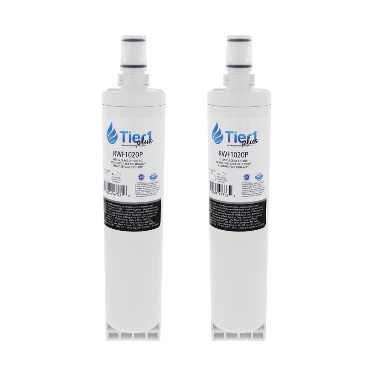 EDR5RXD1 EveryDrop 4396508/4396510 Whirlpool Comparable Lead and Mercury Reducing Refrigerator Water Filter By Tier1 Plus