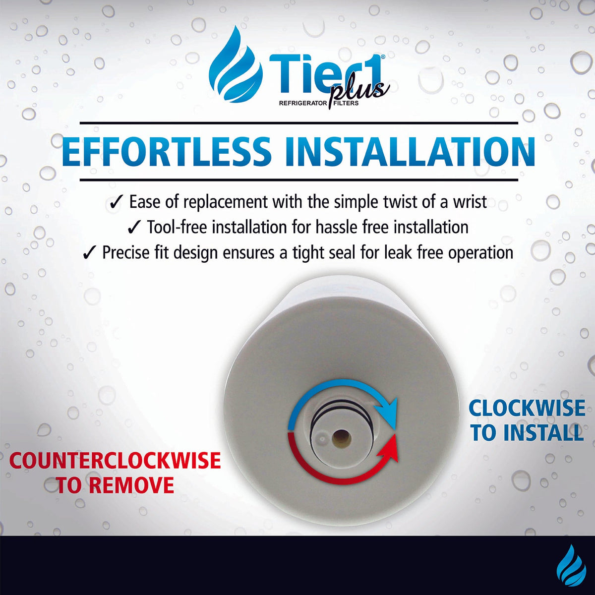 5231JA2002A / LT500P LG Comparable Lead and Mercury Reducing Refrigerator Water Filter By Tier1 Plus