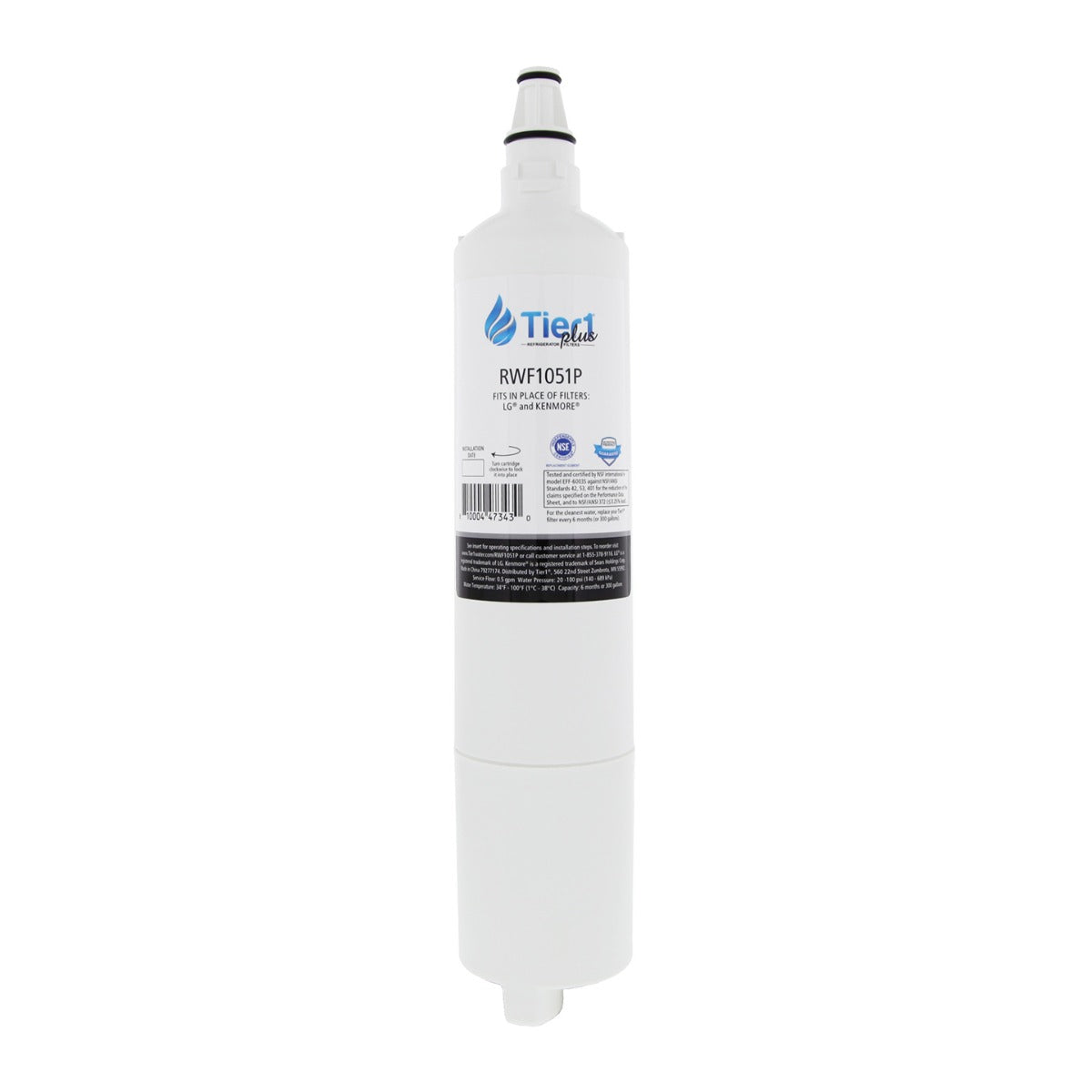 5231JA2006A / LT600P LG Comparable Lead and Mercury Reducing Refrigerator Water Filter By Tier1 Plus