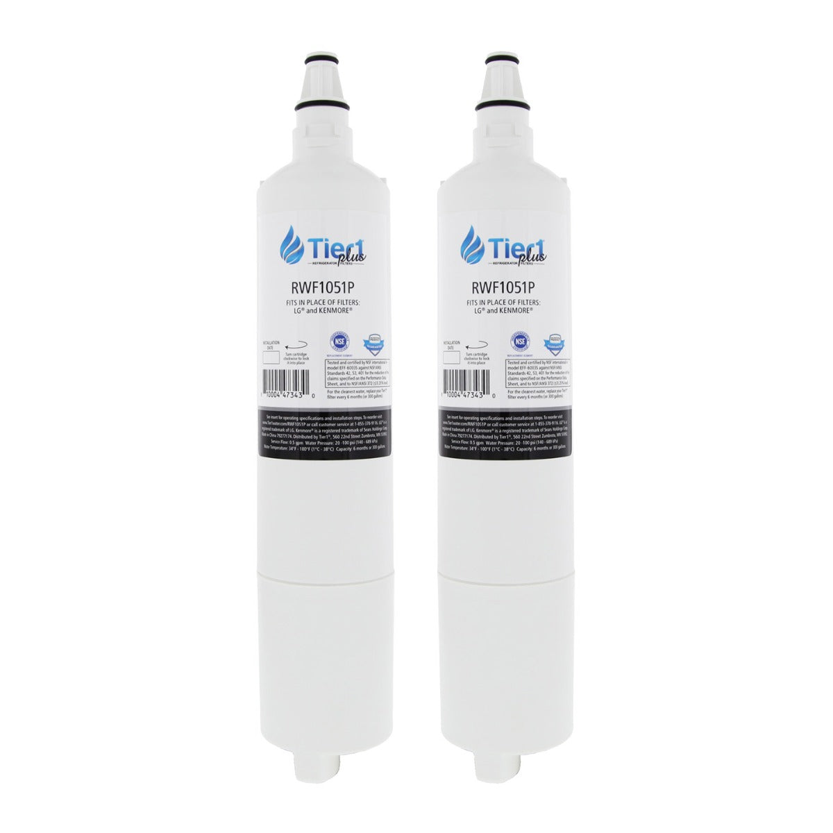 5231JA2006A / LT600P LG Comparable Lead and Mercury Reducing Refrigerator Water Filter By Tier1 Plus