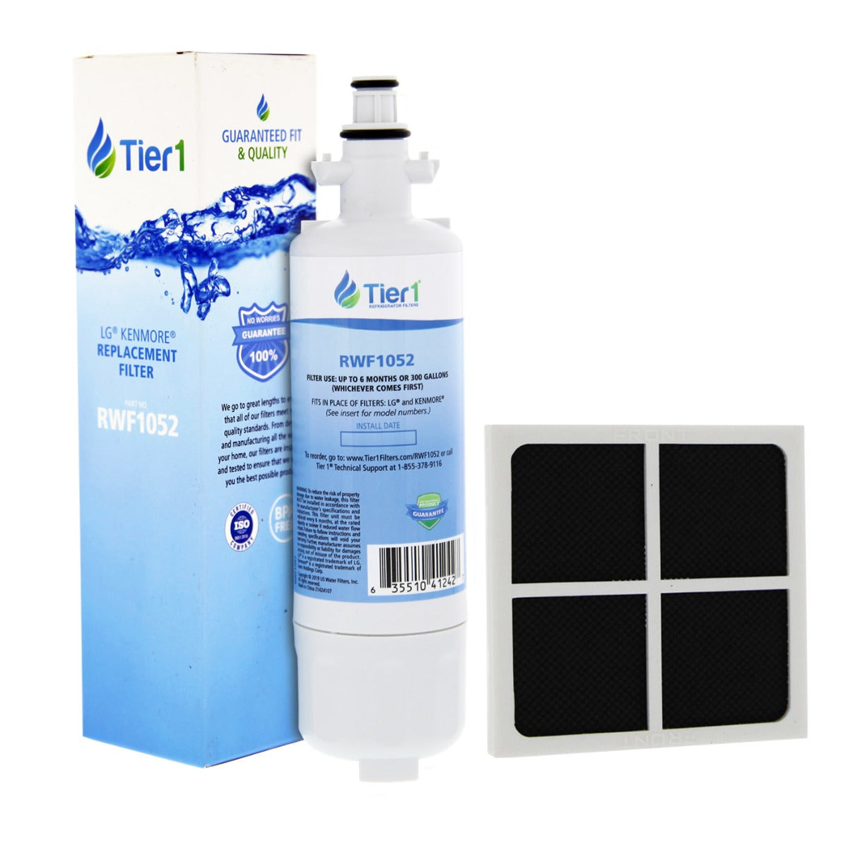 LT700P LG Refrigerator Water Filter and LG LT120F Fresh Air Filter Comparables by Tier1