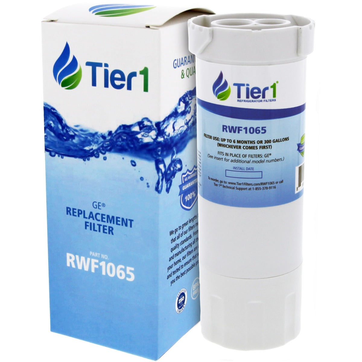 XWF GE Comparable Refrigerator Water Filter By Tier1 (No Chip)