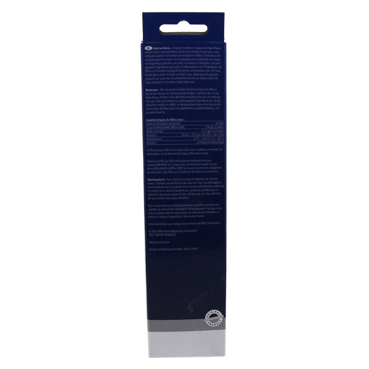 9000 077104 Bosch UltraClarity REPLFLTR10 Refrigerator Water Filter